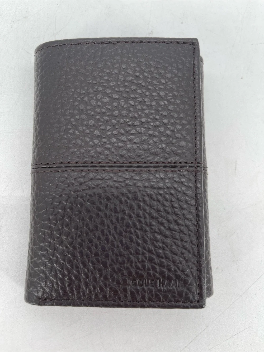 Cole Haan Slim Pebbled Leather Tri-Fold Men’s Wallet